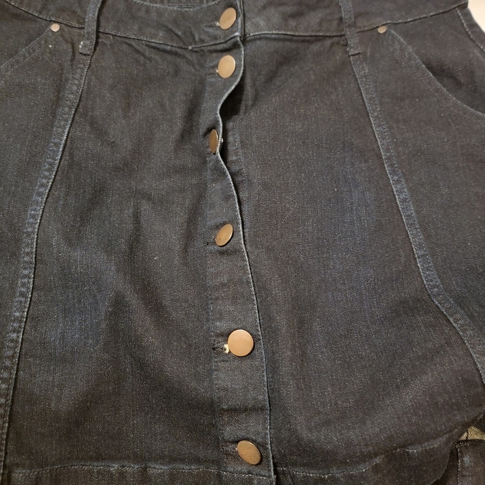 LC Lauren Conrad Denim Short Pocket Skirt Blue Size 14 - Picture 3 of 8